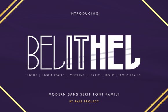 Belithel: A Modern Sans Serif Font for Web Design