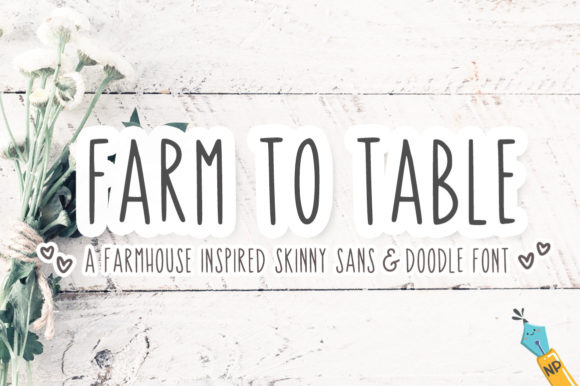 Farm to Table Font for Handmade Creations