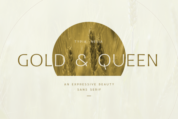 Gold and Queen Font for Handmade Creations