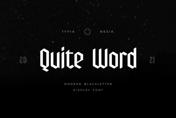 Quite Word: A Blackletter Font for Modern Editorial Design