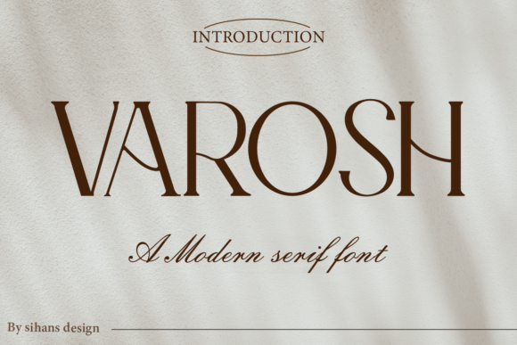 Varosh: A Modern Serif Font for Editorial Elegance